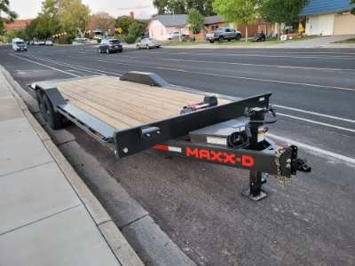 24' full tilt bed equipment trailer 14k. W/winch 