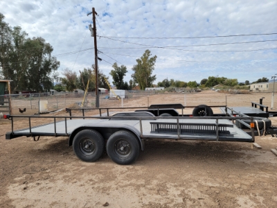 18ft flat bed trailer  tandem axel