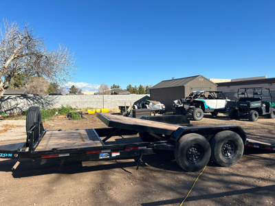 20’ Tilt deck trailer, 16,000 GVW 82” wide