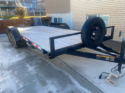 7x16 Flatbed Car Hauler