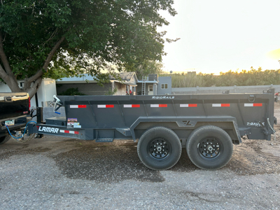 12’ X 2’ X 7’ hydraulic dump trailer