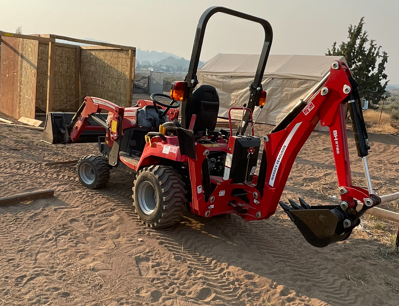 Tractor and Back Hoe / Box Scraper with Rippera
