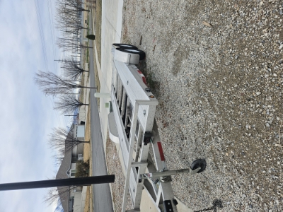 7by17 aluminum. 7000lb can hold 5500lb.