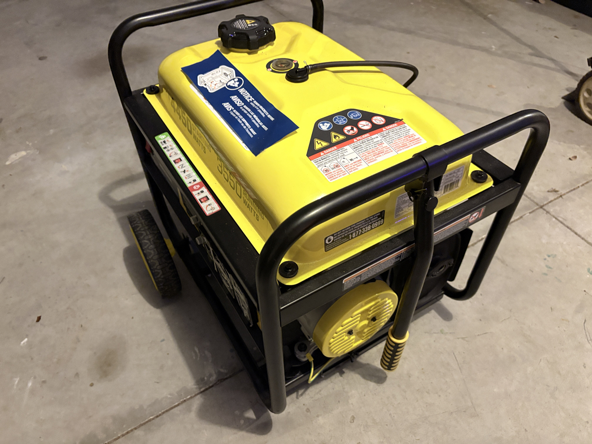 Portable Gas Generator – Champion 4450/3550W (Hurricane & Jobsite Ready)