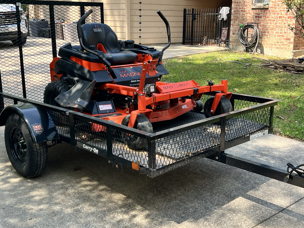 Trailer / Bad Boy Mower combo